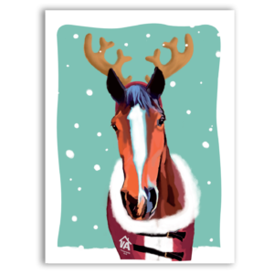 Festive Fred Horse Christmas Card for Veterans Aid