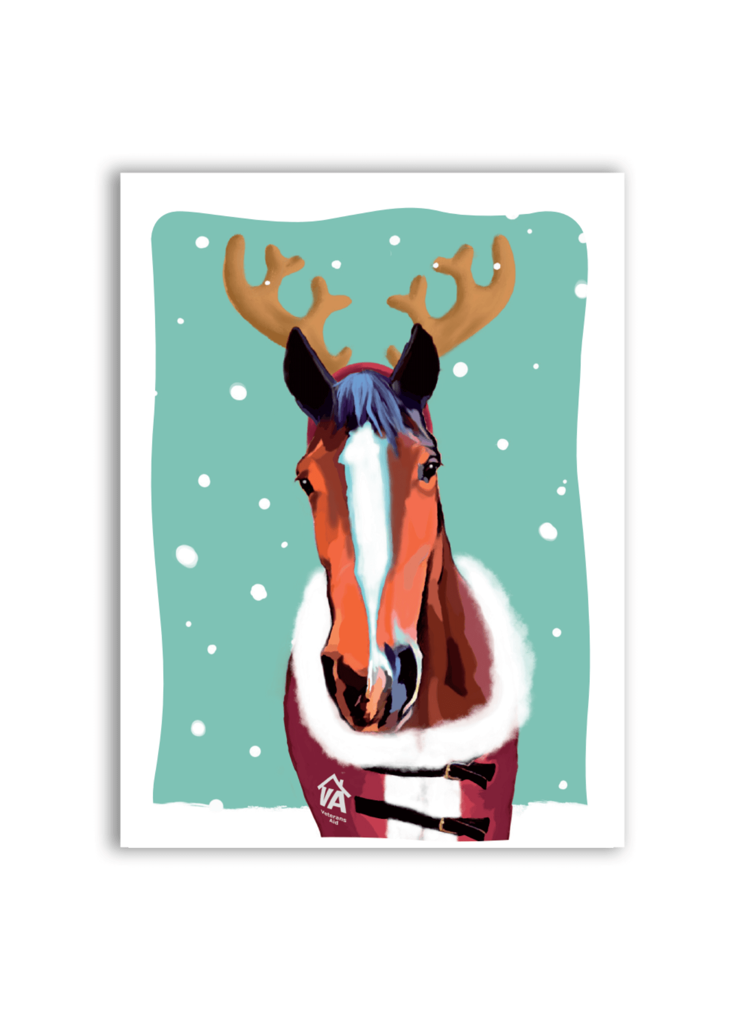 Festive Fred Horse Christmas Card for Veterans Aid
