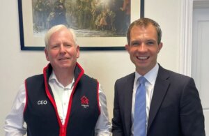 Shadow Minister for Veterans Affairs, Andrew Bowie, meets Hugh Milroy CEO at Veterans Aid