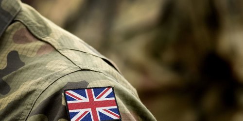 military uniform with union jack badge